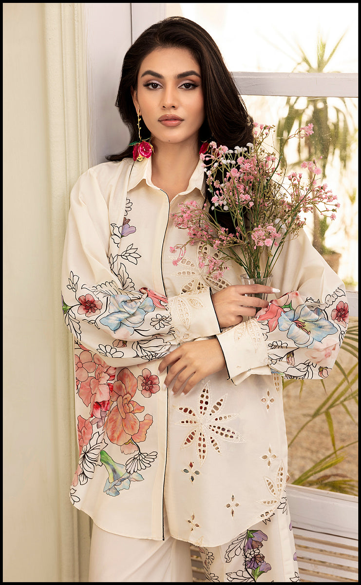 Cream Fleur – SumairaAurangzeb